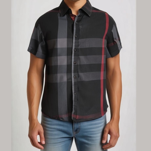 Baldelli Short Sleeve Button Collared Shirt - Picture 1 of 7